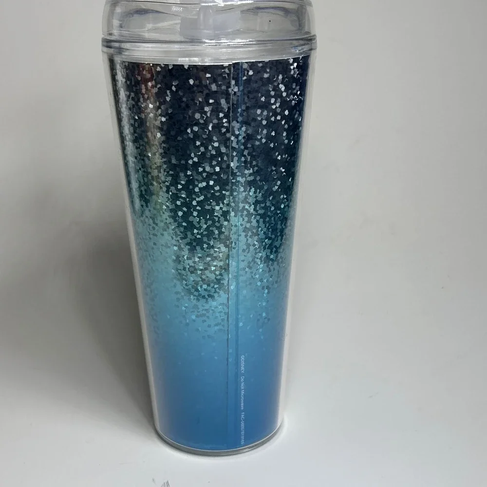 Disney Parks Walt Disney World‎ Blue Ombre Glitter Castle 22oz Tumbler Travel